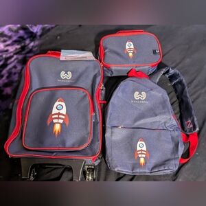 Wanderful 3 Piece Kids' Rocketship Travel Set (NWT)